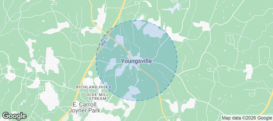 Youngsville Airbnb map